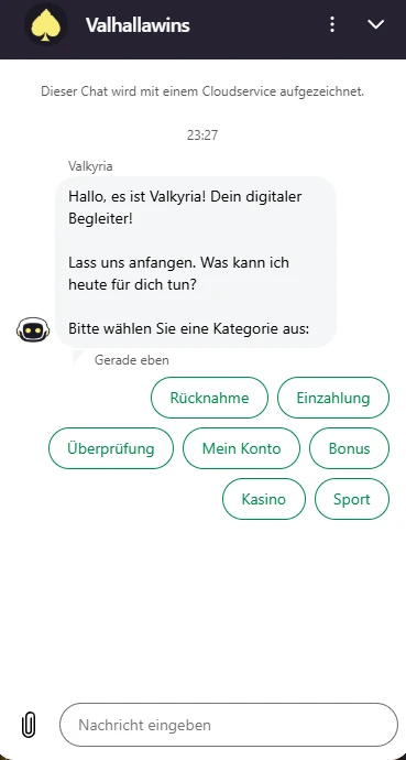 valhalla wins casino kundensupport